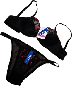 ست لباس زیر زنانه ساتن مدل دانتل