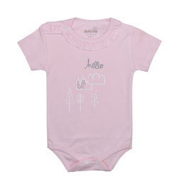 بادی آستین کوتاه نوزادی بی بی وان (Baby One) مدل چین دار کد 2