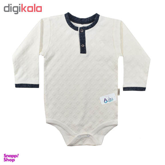 بادی آستین بلند نوزادی پسرانه نیروان (Nirvaan) مدل نوید