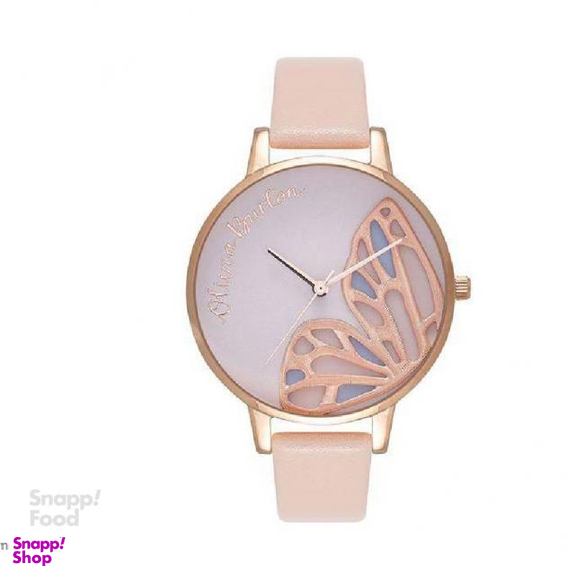 ساعت مچی عقربه ای زنانه الیویا (Olivia Burton) مدل OB16EB01 جنس بدنه فلزرنگ صورتی