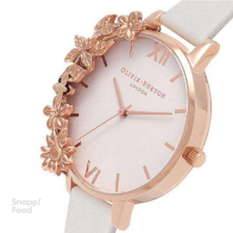 ساعت مچی عقربه ای زنانه الیویا (Olivia Burton) مدل OB16CB06 جنس بدنه استیل رنگ سفید