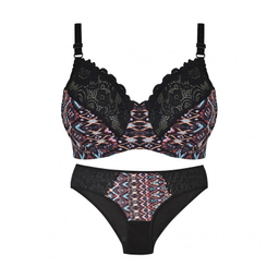 ست سوتین و شورت نخی گل دار زنانه کد 340008350