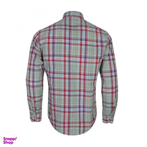 پیراهن کتان مردانه پالتار شیک (Paltar Shik) طرح Z چهارخانه درشت کد 344008222