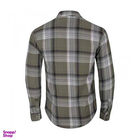 پیراهن کتان نخ مردانه پالتار شیک (Paltar Shik) کد 344008612 طرح دار چهارخانه درشت