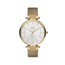 ساعت مچی زنانه اصل اسلازنجر (Slazenger) مدل SL096109304 رنگ طلایی