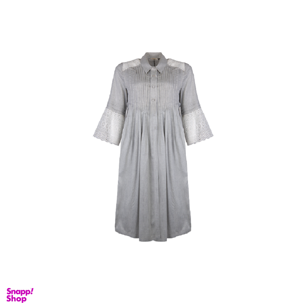 مانتو لنین پیله دار رنگ طوسی روشن سایز Free Size کد 30301165