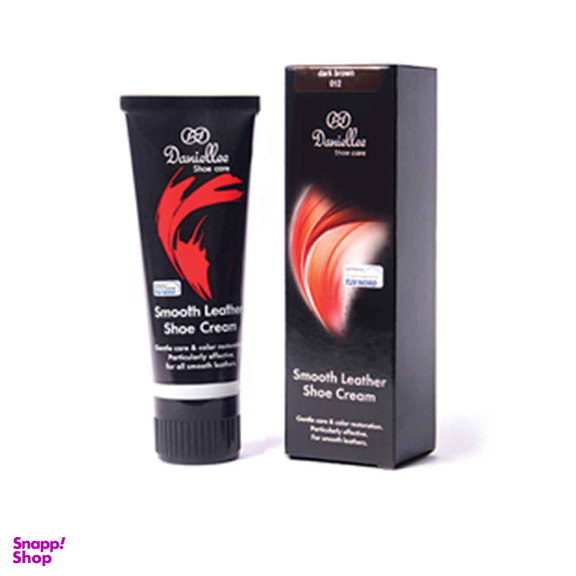 کرم چرم صاف دنیلی (Daniellee) مدل Smooth Leather Shoe Cream رنگ قهوه ای تیره