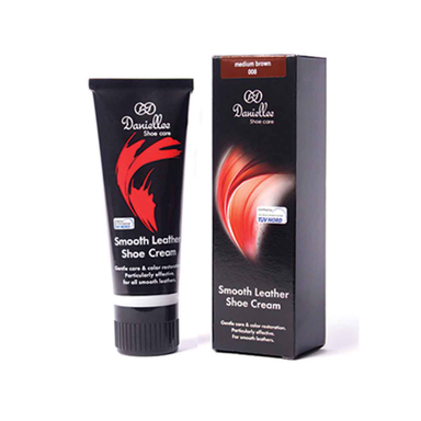 کرم چرم صاف دنیلی (Daniellee) مدل Smooth Leather Shoe Cream رنگ قهوه ای ملایم
