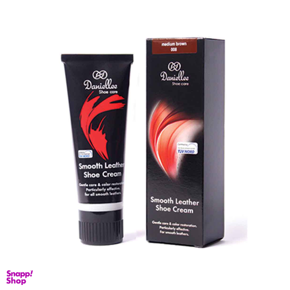 کرم چرم صاف دنیلی (Daniellee) مدل Smooth Leather Shoe Cream رنگ قهوه ای ملایم