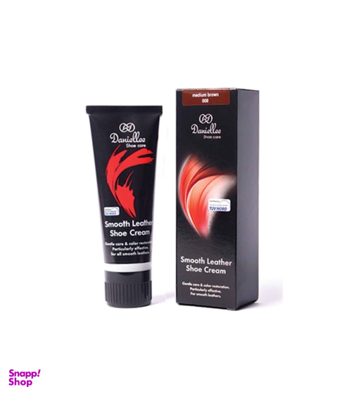 واکس دنیلی (Daniellee) مدل Smooth Leather Shoe Cream رنگ قهوه ای تیره