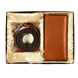 ست هدیه چرم آرتان مدل ALMZ116 رنگ عسلی