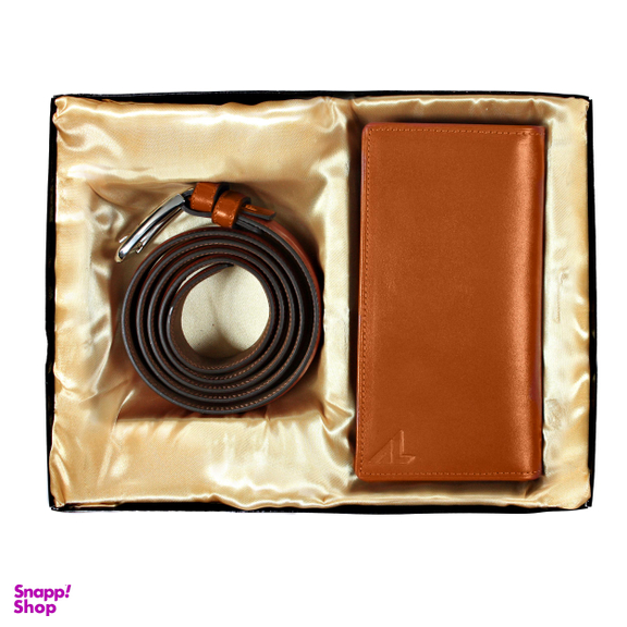 ست هدیه چرم آرتان مدل ALMZ116 رنگ عسلی