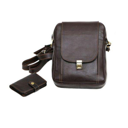 ست هدیه دو تکه چرم آرتان کد AR07003 رنگ قهوه ای تیره