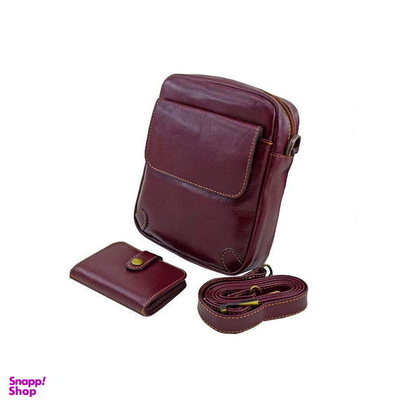 ست هدیه چرم آرتان کد AR07005cr رنگ زرشکی