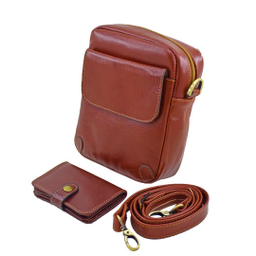 ست هدیه چرم آرتان کد AR07005lb رنگ عسلی