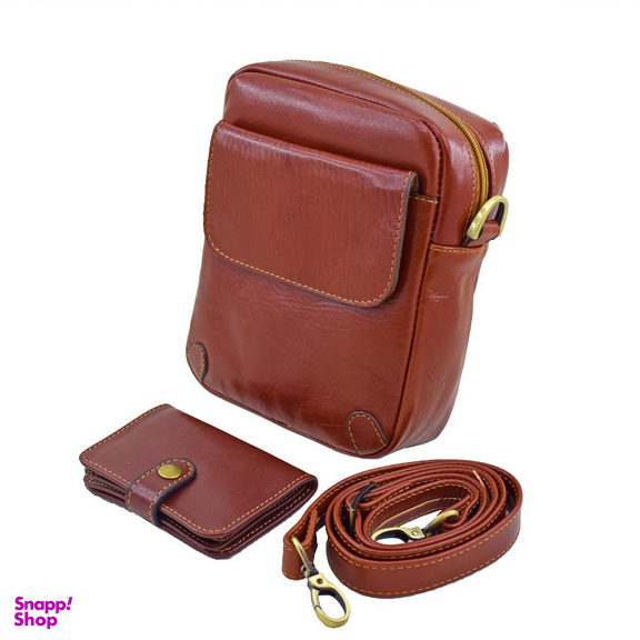ست هدیه چرم آرتان کد AR07005lb رنگ عسلی