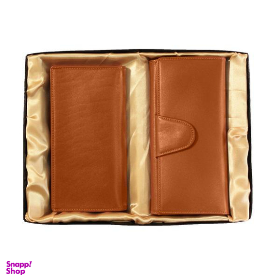 ست هدیه چرم ارتان مدل ALZ091 رنگ عسلی