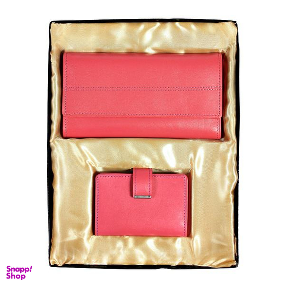 ست هدیه چرم آرتان کد ALZ094 رنگ صورتی