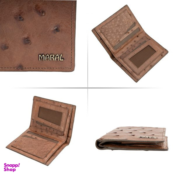 کیف جیبی ژاو طرح شتر مرغی رنگ قهوه ای