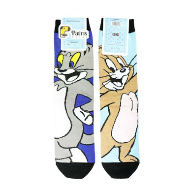 جوراب زنانه پاتریس (Patris) تا ب تا طرح تام و جری کد RG-PA 122 رنگ آبی