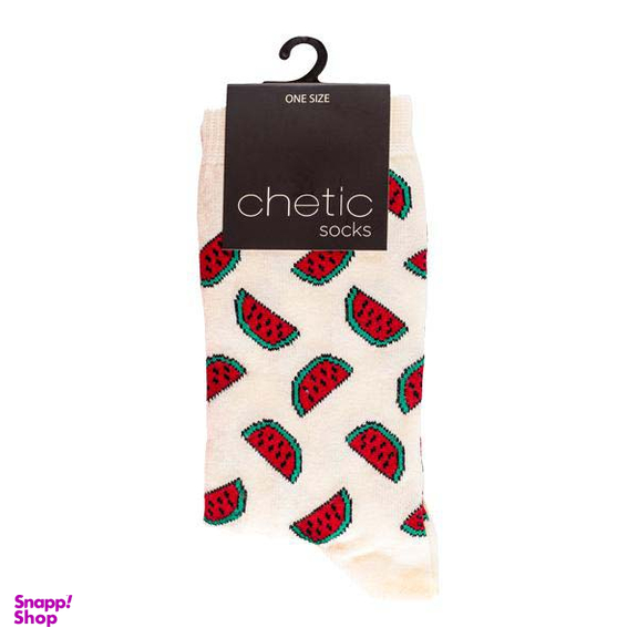 جوراب زنانه چتیک (Chetic) طرح هندوانه کد RG- C611 رنگ سفید