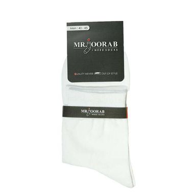 جوراب مردانه مستر جوراب (Mr joorab) مدل RG-MR 202 رنگ سفید