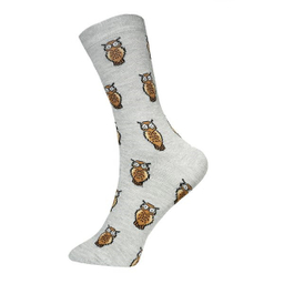 جوراب زنانه چتیک (Chetic) طرح جغد مدل RG-C550 رنگ طوسی