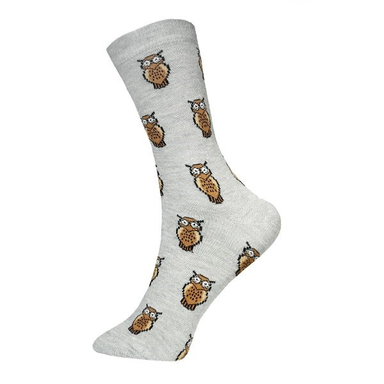 جوراب زنانه چتیک (Chetic) طرح جغد مدل RG-C550 رنگ طوسی