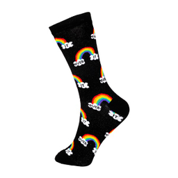 جوراب زنانه چتیک (Chetic) طرح رنگین کمان مدل RG-C813 رنگ مشکی