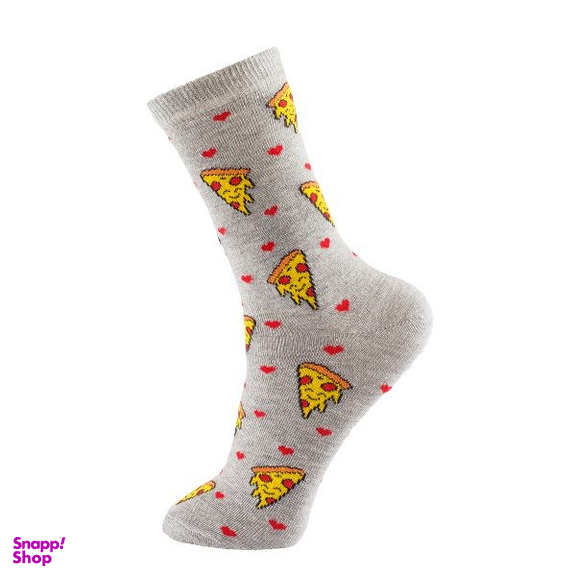 جوراب زنانه چتیک (Chetic) طرح پیتزا کد RG-C607 رنگ طوسی