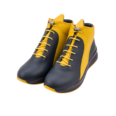 نیم بوت زنانه تیاگو رنگ زرد سرمه ای