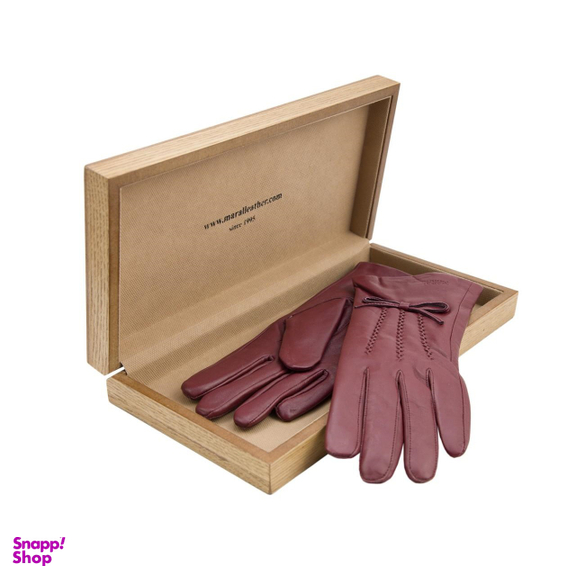 دستکش زنانه تیانا رنگ زرشکی