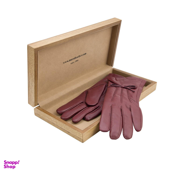 دستکش زنانه تیانا رنگ زرشکی