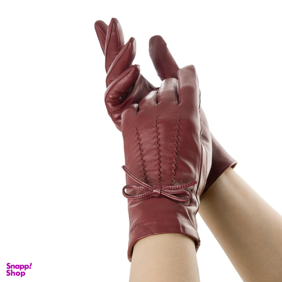 دستکش زنانه تیانا رنگ زرشکی