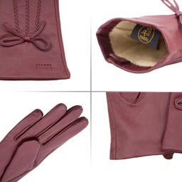 دستکش زنانه تیانا رنگ زرشکی