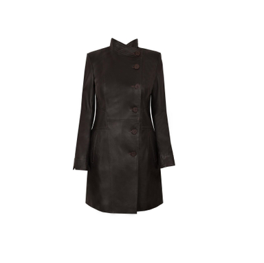 پالتو مهفام رنگ قهوه ای تیره