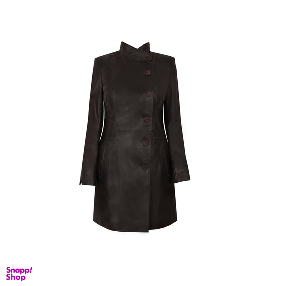 پالتو مهفام رنگ قهوه ای تیره