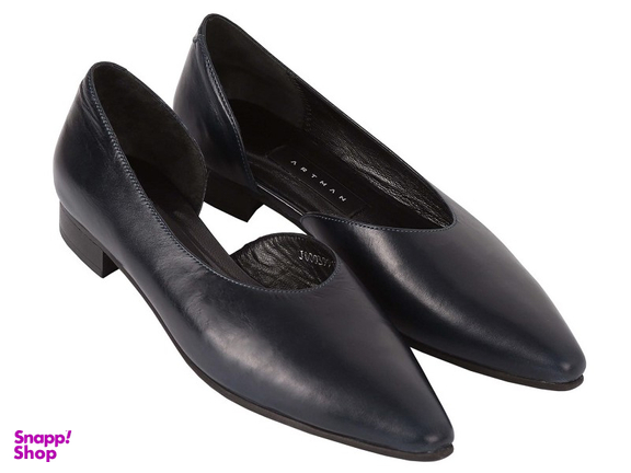 کفش زنانه نوک تیز بغل باز آبی آرتمن (Artman)