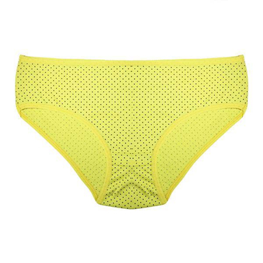 شورت زنانه اسلیپ (Slip) طرح نقطه مدل RG-INL 144 رنگ زرد