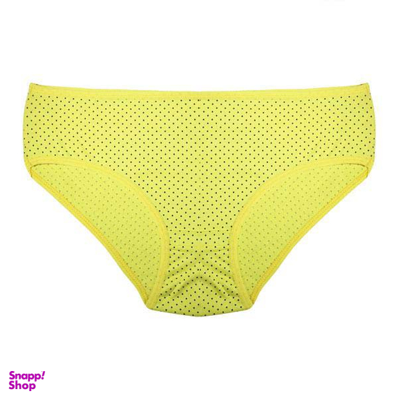 شورت زنانه اسلیپ (Slip) طرح نقطه مدل RG-INL 144 رنگ زرد