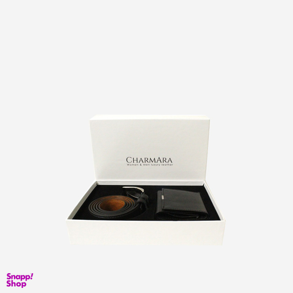 ست دو تکه چرم چرم آرا (Charmara) مدل s015 رنگ مشکی