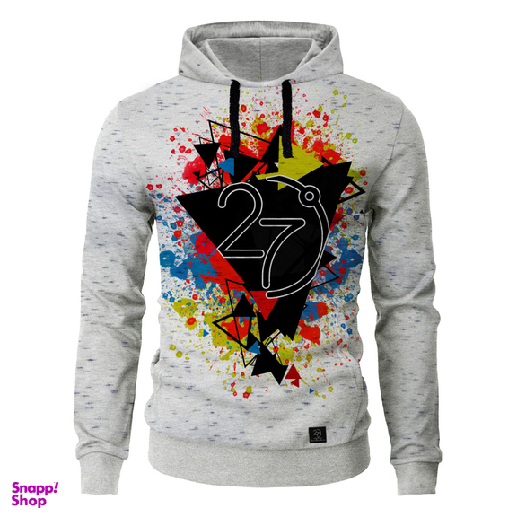 هودی مردانه 27 مدل مثلت کد Mr 57 رنگ طوسی روشن