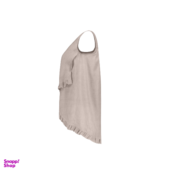 تاپ دمپا هلالی چپ و راستی والان دار رنگ کرم
