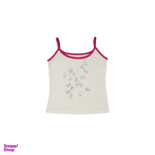 ست تاپ و شلوارک دخترانه چاپ پروانه رنگ ارغوانی