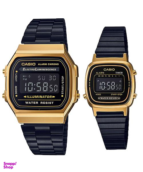 ست ساعت کاسیو (Casio) LA670WEGB-1B و CASIO – A168WEGB-1B