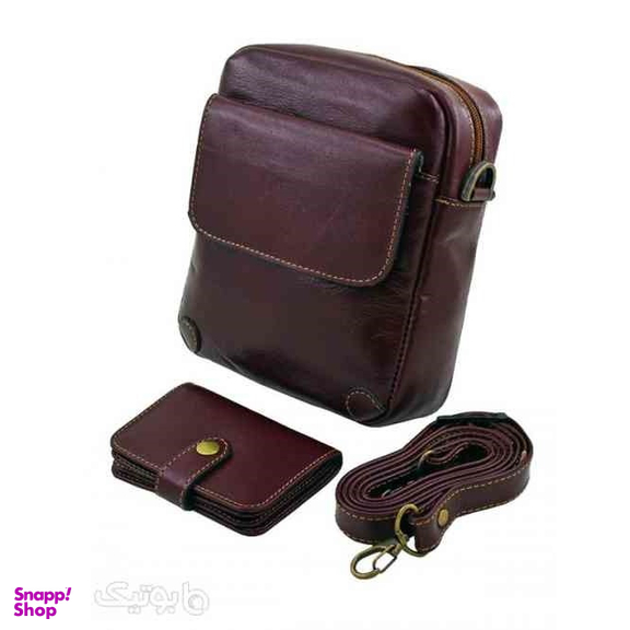 ست هدیه چرم آرتان کد AR07005db رنگ زرشکی