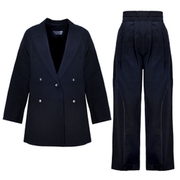 ست کت و شلوار زنانه کلوتو مدل MADDOX رنگ مشکی سایز فری (38-40)