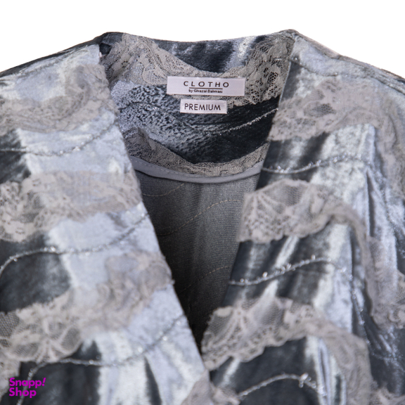 مانتو زنانه کلوتو مدل بوکان رنگ طوسی سایز فری