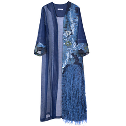 مانتو زنانه کلوتو مدل SHM-BL-0006 رنگ آبی سایز فری (36-42)