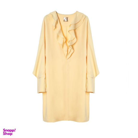 مانتو زنانه کلوتو مدل SEPINOOR crp.mnt.yl رنگ گلبهی